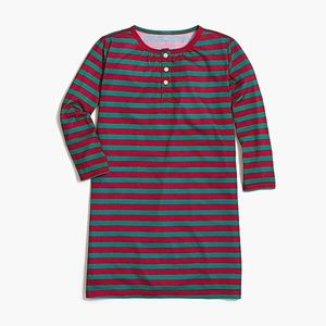 Crewcuts Girls' long-sleeve nightgown stripe NWT
